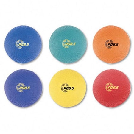 PerfectPitch Playground Ball Set Nylon Assorted Colors Six per Set